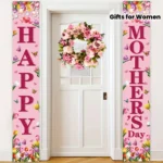 1 set of Mother’s Day porch banner flags with “Happy Mother’s Day” text, a Mother’s Day gift for Mom