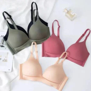 FallSweet Japanese Style Wireless Push Up Bra for Women Seamless 3/4 Cup Glossy Bralette Comfortable Underwear Female Lingerie