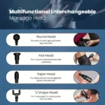 Fascia Gun Massager Instrument Portable Electric Vibrating Muscle Relaxation Tool for Sports Recovery Multifunctional