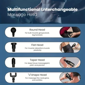 Fascia Gun Massager Instrument Portable Electric Vibrating Muscle Relaxation Tool for Sports Recovery Multifunctional