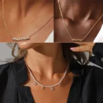 Mother’s Day Gift Trending Letter MAMA Necklace in Stainless Steel Gold Color for Mom Women’s Jewelry for Anniversary