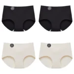 FalllSweet 4PCS Seamless Panties for Woman Ice Silk Underwear Soft Thin Briefs Women’s Underpants Fashion Sexy Female Lingerie