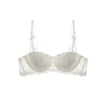 Women’s Bras Sexy Lace Half Cup Push Up French Style Lingerie Solid Soft Deep V Top Breathable Comfortable Closure Thin Bralette