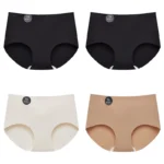 FalllSweet 4PCS Seamless Panties for Woman Ice Silk Underwear Soft Thin Briefs Women’s Underpants Fashion Sexy Female Lingerie