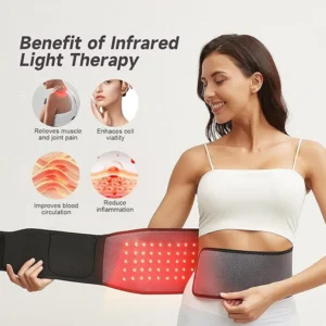 LED Infrared Red Phototherapy Belt 660nm 850nm Back And Waist Pain Relief Heating Function Deeply Penetrates The Skin