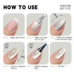 Nail Art Magnetic Pen 3D Cat Eye Painting Nails Art Design Dual-Ended Magnet Wand Gel Polish Magic for Manicure DIY & Salon Tools