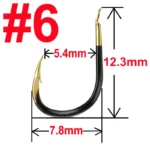 20 pcs Tungsten Steel Fishing Hook Barbed Carp Fishing Hook Single Circle Fishhook Sea Accessories Tackle