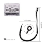 Aorace 40-100pcs/Box Fishing Hook Iseama Circle Carp Eyed Fishing Hook Size 2-22# Ring eye Japan Fishhooks Single Jig Hook