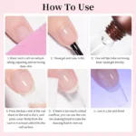 BORN PRETTY 15g Nail Tips Gel Easy Stick Nude Adhesive Bond UV Glue Nail Art Gel Varnish Capsule Tips Strong Extension