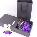 1Pc Handmade 7 Rose Soap Bouquet Little Bear Gift Box Creative Valentine’s Day Mother’s Day Birthday Party Rose Flower Gifts