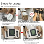 Professional Physiotherapy Tens Full Body Massager EMS Muscle Electrostimulator Microcurrents Low Frequency Relaxing Pain Relief