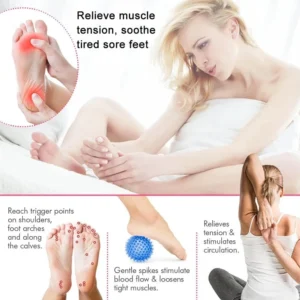 Peanut Ball Foot Massage Ball, Spiky Massage Ball for Trigger Point Therapy, Deep Point Massage, Plantar Fasciitis, Neck Pain Relief