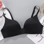 Women’s Bras Sexy Lace Half Cup Push Up French Style Lingerie Solid Soft Deep V Top Breathable Comfortable Closure Thin Bralette