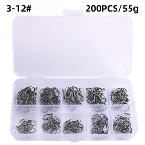 Sharp Carbon Steel Fishing Hook with Barbed3-12Multiple Specifications50-1600Lure Fishing Set for Sea Fishing