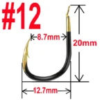 20 pcs Tungsten Steel Fishing Hook Barbed Carp Fishing Hook Single Circle Fishhook Sea Accessories Tackle