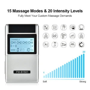 8 Electrode Pads 15 Mode Health Care Tens Acupuncture Therapy Massage Machine Pulse Relieve Body Pain Fatigue Massager Apparatus