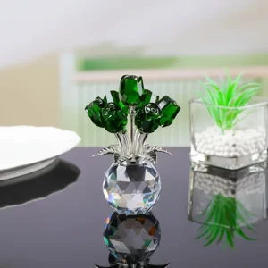 Colourful Rose Bouquet - For Anniversary, Mother's Day, Valentine's Day Crystal Rose Bouquet - Eternal Rose Decorative Gift
