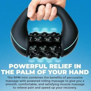 Massage Roller Wheel Massager Muscle Gun Therapy 5-Speed Percussion Deep Tissue Back/Neck Pain Relief, Rechargeable Handheld