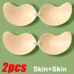 1/2pcs Invisible Women’S Push Up Bra, Backless And Strapless Bra, Front Placket Bra, Underwear, Silicone Self-Adhesive Breast Pad