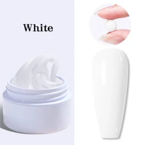 1 Jar White 3D Shaping Carving Non Stick Hand Extension Gel Nail Polish For Flower DIY Nail Art Extension Acrylic Nails Tools
