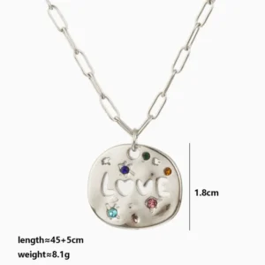MAMA Necklace Gift Irregular Circular Guardian Pendant Necklace