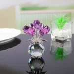 Colourful Rose Bouquet – For Anniversary, Mother’s Day, Valentine’s Day Crystal Rose Bouquet – Eternal Rose Decorative Gift