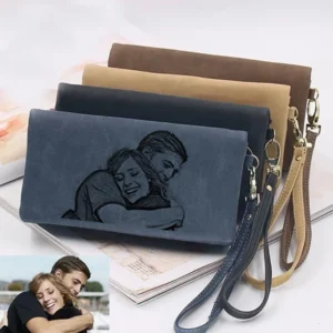 Mother's Day Gift Women Engraved Custom Photo Wallet Zipper Unique Personalized Gift for Her Mom Anniversary Birthday Gift Purse