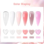 Mtssii 7ml Milky White Quick Extension Gel Nail Polish Nude Construct Hard Gel Semi Permanent Acrylic Extension Nail Art Varnish
