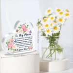 Mum Gifts Mothers Day Gifts From Daughter Son To My Mum I Love You Acrylic Heart Shape Plaque For Mum Mother Mummy Birthday