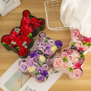 Mother's Day Rose Gift Box Soap Flower Gift Set Valentine Roses Boutique Package Gifts For Wife Wedding Supplies Wedding