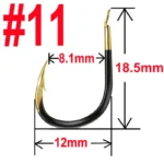 20 pcs Tungsten Steel Fishing Hook Barbed Carp Fishing Hook Single Circle Fishhook Sea Accessories Tackle