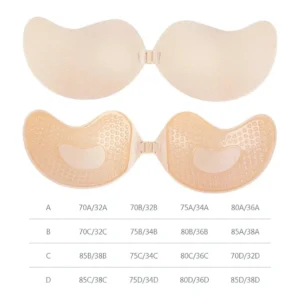 1/2pcs Invisible Women'S Push Up Bra, Backless And Strapless Bra, Front Placket Bra, Underwear, Silicone Self-Adhesive Breast Pad