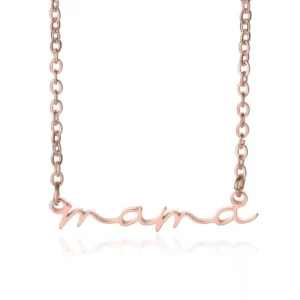 MAMA Necklace, Stainless Steel Gold Jewelry Gift for Mom
