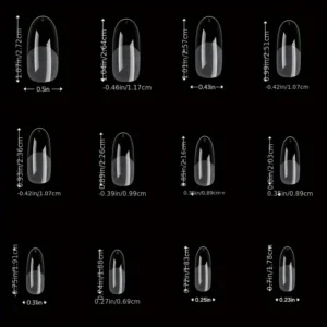 120Pcs Full Cover Press On Nail Tips Stiletto Almond Square Coffin French False Fake Soak Off Gel Nail Extension Tips Capsule