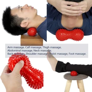 Peanut Ball Foot Massage Ball, Spiky Massage Ball for Trigger Point Therapy, Deep Point Massage, Plantar Fasciitis, Neck Pain Relief