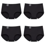 FalllSweet 4PCS Seamless Panties for Woman Ice Silk Underwear Soft Thin Briefs Women’s Underpants Fashion Sexy Female Lingerie