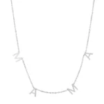 Mother’s Day Gift Trending Letter MAMA Necklace in Stainless Steel Gold Color for Mom Women’s Jewelry for Anniversary