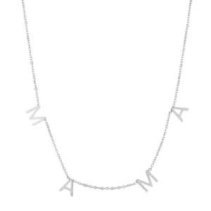 MAMA Necklace, Stainless Steel Gold Jewelry Gift for Mom