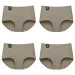 FalllSweet 4PCS Seamless Panties for Woman Ice Silk Underwear Soft Thin Briefs Women’s Underpants Fashion Sexy Female Lingerie