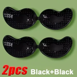 1/2pcs Invisible Women'S Push Up Bra, Backless And Strapless Bra, Front Placket Bra, Underwear, Silicone Self-Adhesive Breast Pad