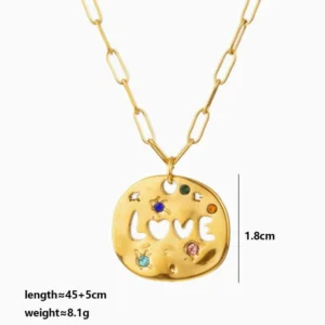 MAMA Necklace Gift Irregular Circular Guardian Pendant Necklace