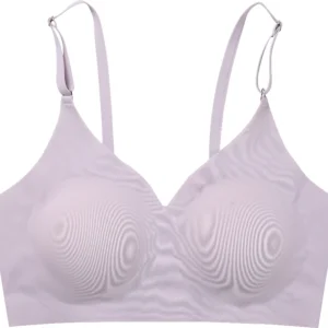 Laser Cut Seamless Wireless Push Up Bra Basic Crop Top Por Mayor Padded Women Brassier Ice Silk Seamless Bra