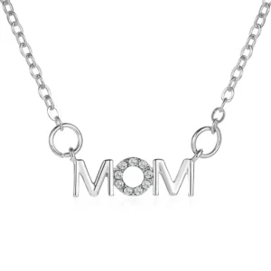 MAMA Necklace, Stainless Steel Gold Jewelry Gift for Mom