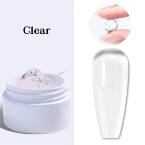 1 Jar White 3D Shaping Carving Non Stick Hand Extension Gel Nail Polish For Flower DIY Nail Art Extension Acrylic Nails Tools