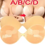 Women’s Invisible Strapless Adhesive Stick Bra Strapless Push Up Bras Lingerie Seamless Silicone Nipple Cover Bralette Underwear