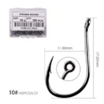 Aorace 40-100pcs/Box Fishing Hook Iseama Circle Carp Eyed Fishing Hook Size 2-22# Ring eye Japan Fishhooks Single Jig Hook