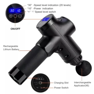 Massager Body Neck Back Deep Tissue Muscle Relaxation Pain Relief Fitness Fascial Massage Gun Electric Percussion Pistol