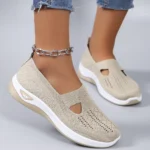 Spring new women’s sports shoes, fashionable, breathable, lightweight, non-slip, wear-resistant, casual sports shoes, flat shoes