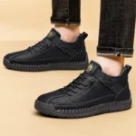 CLOHOO Handmade Men’s High-Top Sport Casual Boots Breathable Outdoor Wear with Extended Size Options Classic Ankle Boots