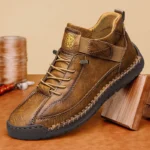 CLOHOO Handmade Men’s High-Top Sport Casual Boots Breathable Outdoor Wear with Extended Size Options Classic Ankle Boots
